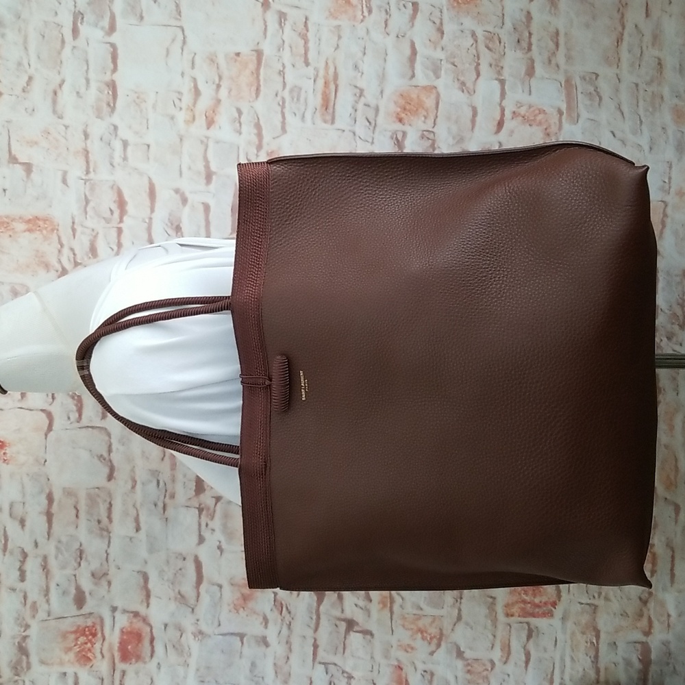 New Saint Laurent Patti Leather Tote Bag - Picture 3 of 14